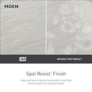 Moen Brecklyn Spot Resist Brushed Nickel Two Handle Centerset Lavatory Faucet, 3-Hole Bathroom Sink Faucet, 84162SRN