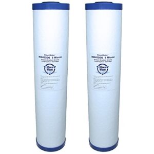 dirt, rust and sediment meltblown water filter, kleenwater kw4520g 5 micron replacement cartridge, 4.5 x 20 inch (2)