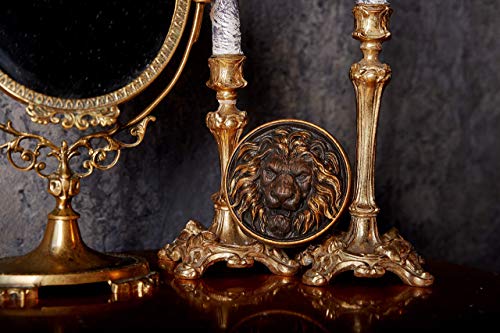 Lion Head Leo Carved Wood furniture appliques Furniture Onlay Wood rosette wood carvings Wall Hanging art