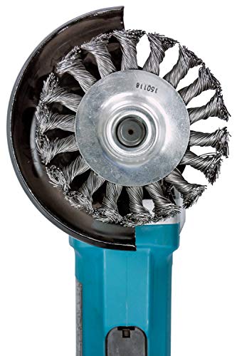 Makita 2 Piece - 4 Inch Crimped & Twist Wire Wheel Brush Set for 4.5" Grinders - Complete Conditioning for Metal - 4" x 5/8-Inch | 11 UNC