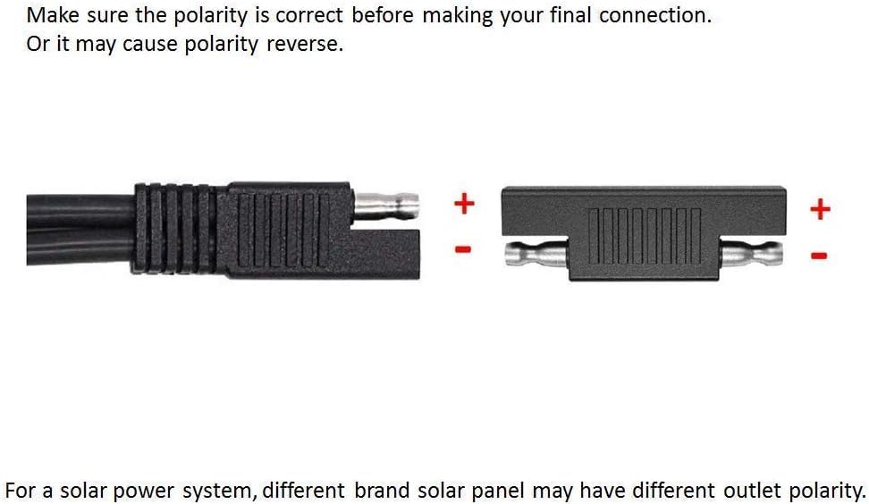 Sunway Solar SAE Polarity Reverse Adapter Connectors for SAE to SAE Quick Disconnect Extension Cable, Solar Panel Battery Power Charger and Maintainer-3Pack