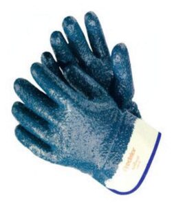 mcr safety 9761r-l predator rough finish nitrile coated glove, large, blue (pack of 12)