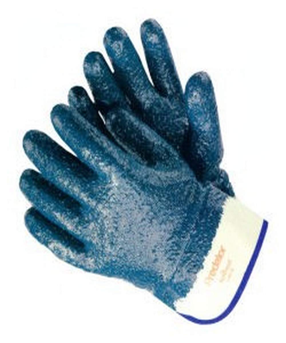 MCR Safety 9761R-L Predator Rough Finish Nitrile Coated Glove, Large, Blue (Pack of 12)