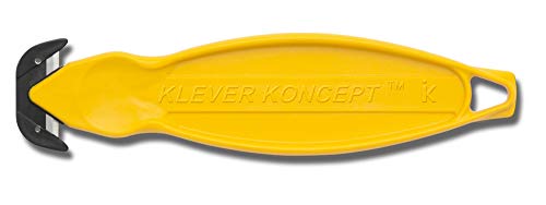 Klever Kutter KCJ-2 YELLOW Koncept Recessed Blade Safety Cutter, Standard, Yellow