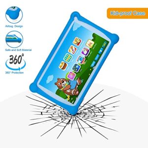 BBPAW Kids Tablet, 7 inch Tablet for Kids Learning Games Preinstalled & Parent Control 16GB WiFi Android Toddler Tablet with Educational APP and Protective Case-Blue