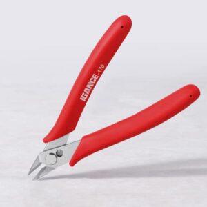 IGAN-170 Wire Cutters, Precision Electronics Flush Cutter, One of the Strongest and Sharpest Side Cutting pliers with an Opening Spring, Ideal for Ultra-fine Cutting Needs.