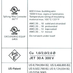 Wago 221-613 LEVER-NUTS 10AWG 3 Conductor Compact Wire Connectors 30 PK