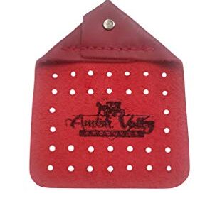 Amish Valley Products Leather Fly Swatter Handcrafted Wire Handle Flyswatter Choice of Color (Red)