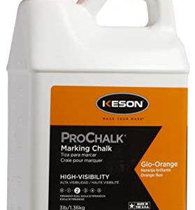 Keson 103GO ProChalk High Visibility Marking Chalk - Level 2, Glo-Orange, 3-Pound