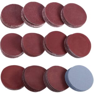 120 pieces sanding discs pad hook and loop sandpaper disc for drill grinder rotary tools, 12 different grits (60 to 3000 grit, 10 pieces each grit) (2 inch)