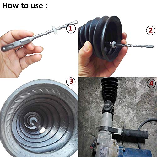 WSERE Rubber Scalable Drill Dust Cover Collector for Electric Hammer Impact Drill Ash Bowl Dustproof Device Power Tool Utility Accessories