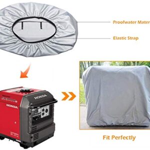 Yoursme Generator Waterproof Cover for Honda Generator EU3000is Predator 3500 Silver Outdoor Power Equipment Storage Replace 08P57-ZS9-00S