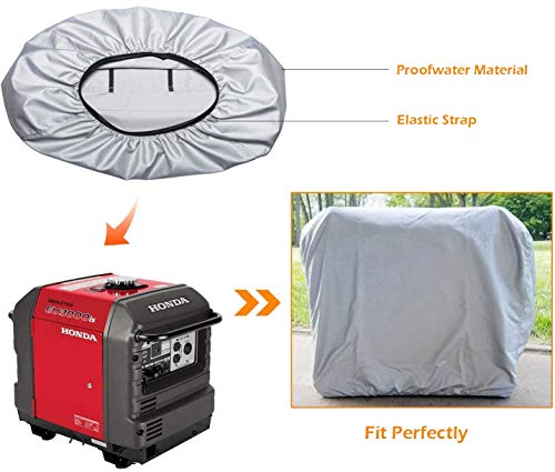 Yoursme Generator Waterproof Cover for Honda Generator EU3000is Predator 3500 Silver Outdoor Power Equipment Storage Replace 08P57-ZS9-00S