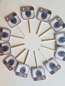 social media cupcake toppers