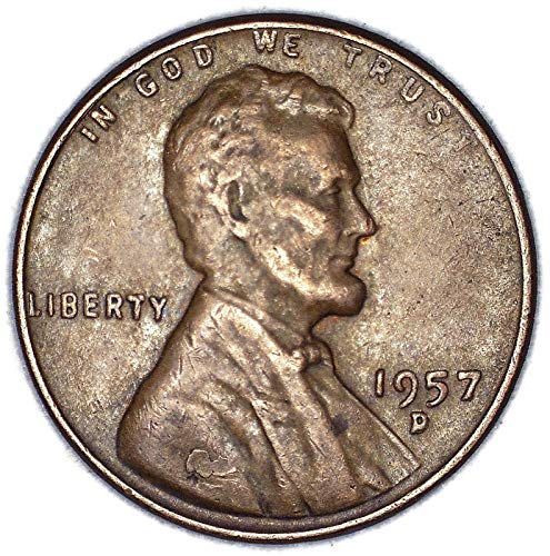 1957 D RPM-004 D/D South Lamination Error Lincoln Wheat Cent Good