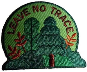 cub girl boy leave no trace embroidered iron-on fun patch crests badge scout guidesdo