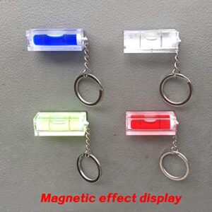 Mini Acrylic Keychain Block Level Vial - Replacement Level - Picture Hanging Level - Pocket Level - Bubble Level -magnetic- Pack of 4 (gules)