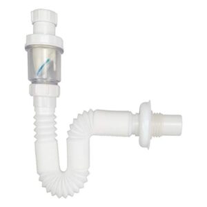 bretoes 1-1/4 inch anti-odor expandable flexible universal sink drain pipe wash basin s tube down tube p trap tubing (1 1/4 a)