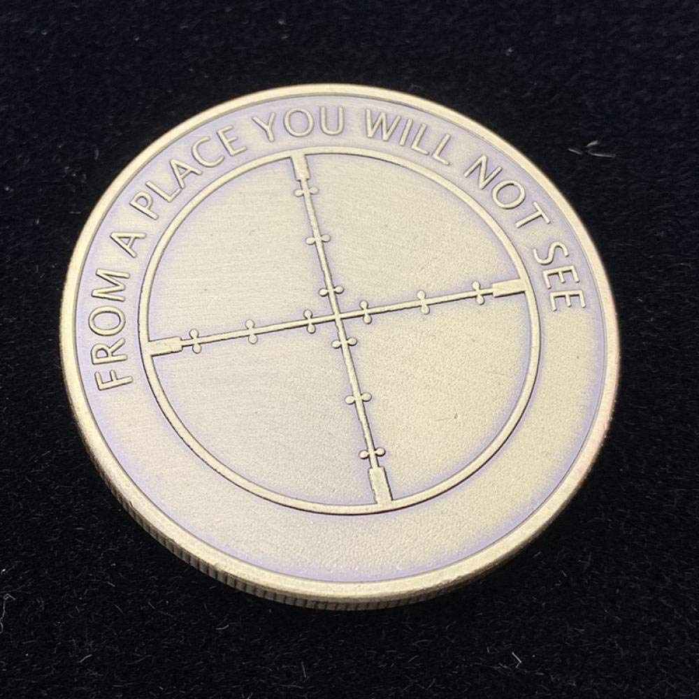 Exquisite Collection of Commemorative Coins PlayerUnknown's Battlegrounds Sniper Sight Bronze Commemorative Coin Game Coin Antique Coin Collection Gold Coin