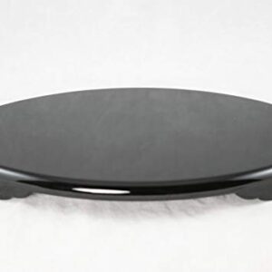 10.5" Oval Japanese Lacquer Stand Base for Vase, Statue, Ikebana, Bonsai - Black