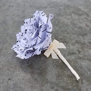 Sheet Music Paper Boutonniere