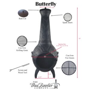 The Blue Rooster Chiminea and Fire Pit Grates - 2 Piece - 15.25"