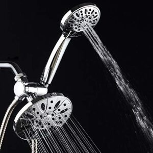 AquaDance Premium High Pressure 3-Way Rainfall Combo Combines The Best of Both Worlds-Enjoy Luxurious Rain Showerhead and 6-Setting Hand Held Shower Separately or Together, Chrome