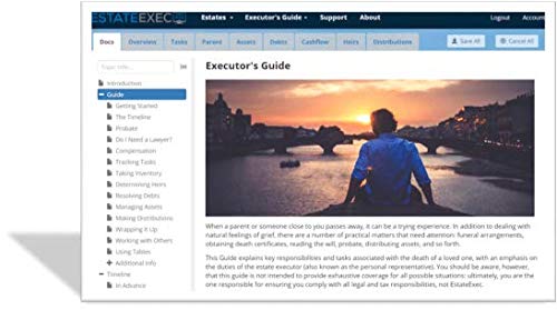 EstateExec Estate Executor Online Software