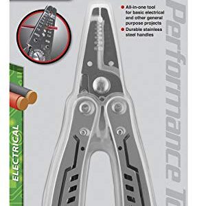 Performance Tool W86506 13-in-1 Electrician Multi-Tool (Wire Strippers, Long Nose Pilers, Wire Cutters and more) Strip & Cut 10 to 18 AWG Solid Wire