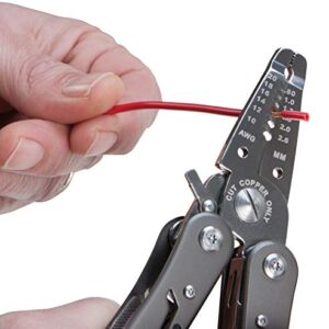 Performance Tool W86506 13-in-1 Electrician Multi-Tool (Wire Strippers, Long Nose Pilers, Wire Cutters and more) Strip & Cut 10 to 18 AWG Solid Wire