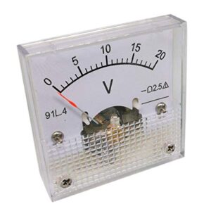 ac 0-20v square analog volt pointer needle panel meter voltmeter 91l4
