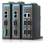 moxa nport ia5150a-t 1-port rs-232/422/485 industrial automation serial device server with serial/lan/power surge protection, two 10/100baset(x) ports with single ip, -40 to 75°c op temp.