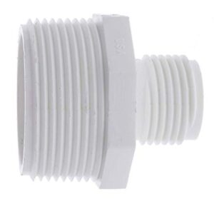 Van Enterprises PVC Garden Hose Adapter (Male 1.5" NPT x 3/4" GHT) for Sump Pump and Pool Pump Hose Adapter