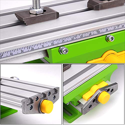 Compound Slide Table, MYSWEETY Worktable Milling Working Cross Table Milling Machine Compound Drilling Slide Table For Bench Drill Adjustme X-Y