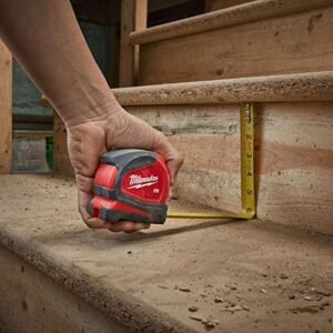 Milwaukee 4932459595 Pro Compact Tape Measure C5-16/25, Red, 5m/16ft