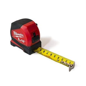 Milwaukee 4932459595 Pro Compact Tape Measure C5-16/25, Red, 5m/16ft