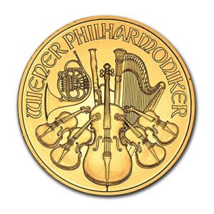 1989 - Present (Random Year) 1/10 oz Austrian Gold Vienna Philharmonic Coin Brilliant Uncirculated with Certificate of Authenticity 200ATS BU