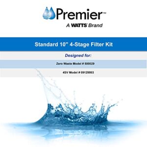 Watts Premier WP560032 Reverse Osmosis 4 Stage Water Filter 3 Piece Replacement Kit for ZeroWaste and RO-TFM-4SV, 10 inch