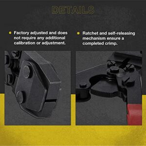KOTTO Ratchet PEX Crimping Clamp Cinch Tool & Pipe Hose Cutter Meets ASTM 2098 & Stainless Steel Pipe Clamps, Pipe Fitting Tool Kit Sizes 3/8" to 1" - 20 pcs 1/2", 10 pcs 3/4" Clamps With Storage Bag