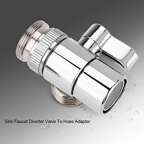GLOGLOW Faucet Diverter,Bathroom Kitchen Basin Sink Faucet Splitter Diverter Valve to Hose Adapter M24 Hose Attachment Faucet Connector for Water Diversion
