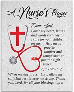 dear lord - a nurse's prayer - 11x14 unframed art print - great gift for nurse's day and home and office decor under $15