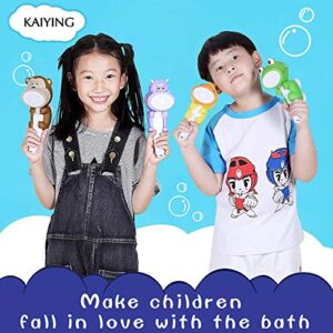 KAIYING Children's Handheld Shower Head,Cartoon Water Flow Spray Shower Head Baby Kids Toddler Bath Bathing Accessories (K:Showerhead(Hippie)+Hose+Diverter)