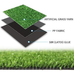Goasis Lawn Artificial Grass Turf Lawn - 6FTX10FT(60 Square FT) Indoor Outdoor Garden Lawn Landscape Synthetic Grass Mat