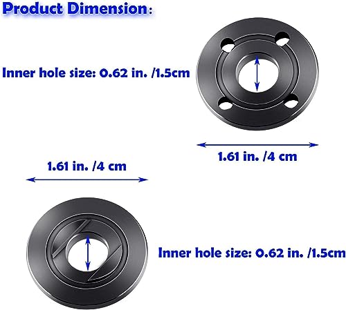 Podoy Angle Grinder Outer Lock Flange Nut for Compatible with Dewalt Milwaukee Makita Bosch Black & Decker Ryobi 5/8"-11 Fits All 4-1/2" (3 Pack)