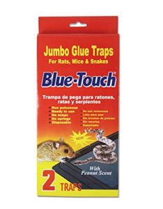 blue touch great large mouse glue traps, professional mouse glue boards for rats, mice, snakes and pests. jumbo size 5.4" x 10.7" x 1", 7 packs - 14 traps