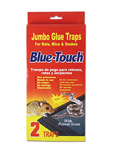 Blue Touch Great Large Mouse Glue Traps, Professional Mouse Glue Boards for Rats, Mice, Snakes and Pests. Jumbo Size 5.4" X 10.7" X 1", 7 Packs - 14 Traps