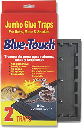 Blue Touch Great Large Mouse Glue Traps, Professional Mouse Glue Boards for Rats, Mice, Snakes and Pests. Jumbo Size 5.4" X 10.7" X 1", 7 Packs - 14 Traps