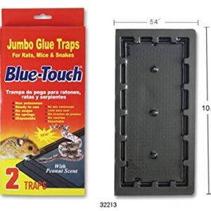 Blue Touch Great Large Mouse Glue Traps, Professional Mouse Glue Boards for Rats, Mice, Snakes and Pests. Jumbo Size 5.4" X 10.7" X 1", 7 Packs - 14 Traps