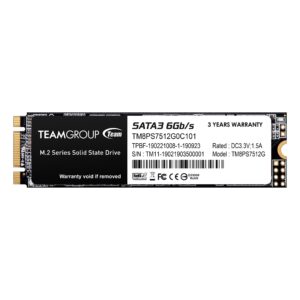 teamgroup ms30 512gb with slc cache 3d nand tlc m.2 2280 sata iii 6gb/s internal solid state drive ssd (read/write speed up to 530/430 mb/s) compatible with laptop & pc desktop tm8ps7512g0c101