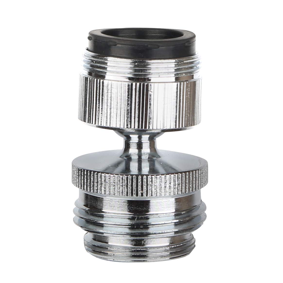 Faucet Adapter Kit Swivel Aerator Adapter to Connect Garden Hose - Multi-Thread Garden Hose Adapter for Male to Male and Female to Male - Chrome Finished